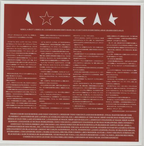 David Bowie Blackstar - Red Vinyl + Poster & Flyer Japanese Promo